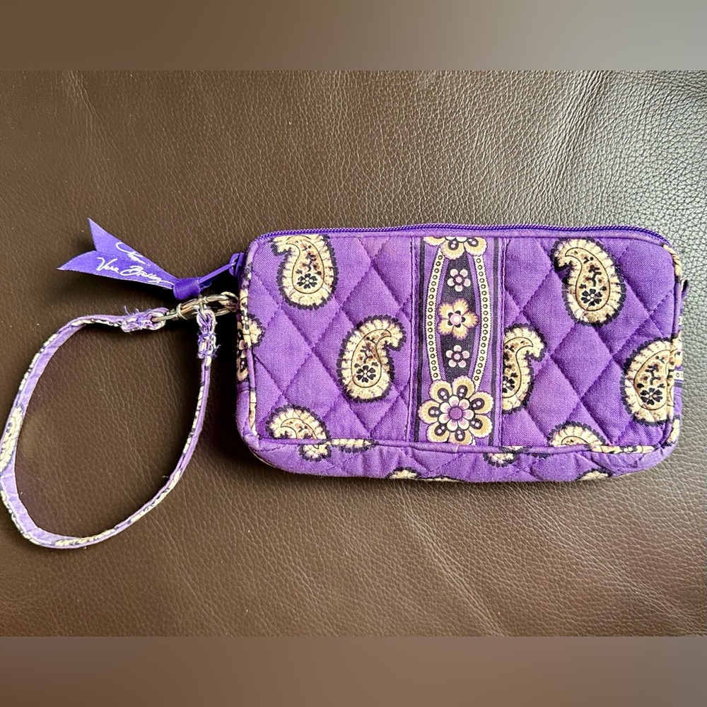 Vera Bradley purple paisley wristlet